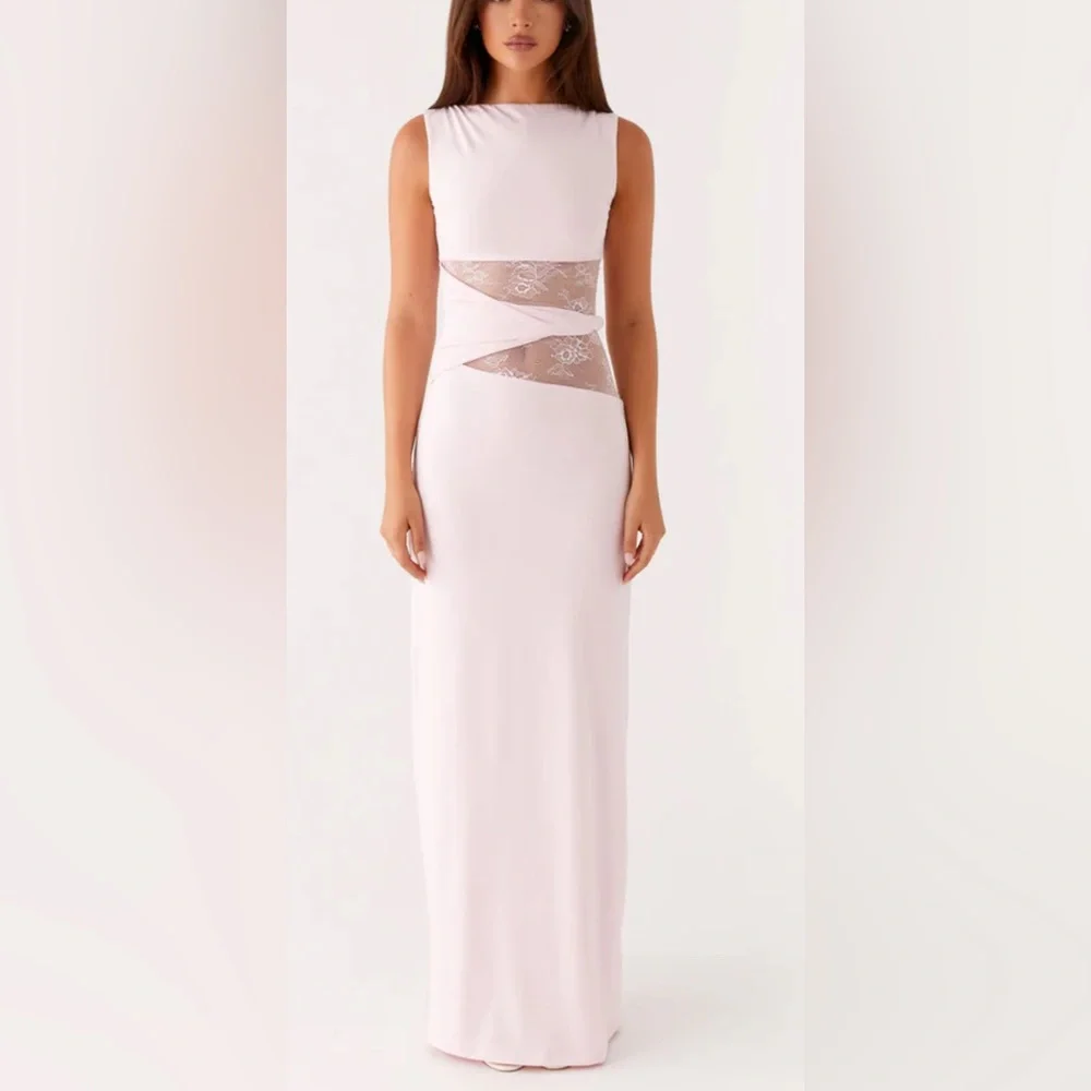 Peppermayo Blush Lace Panel Slip Dress - Picture 8 of 8